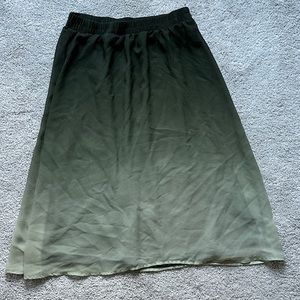 Old Navy Green Ombré Midi Skirt Size Small
